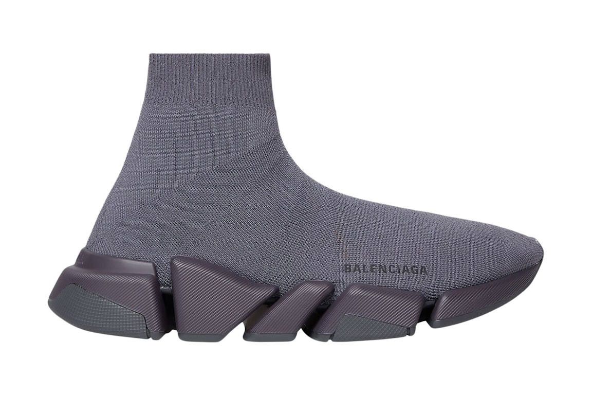 Pre-owned Balenciaga Speed 2.0 Dark Grey Recycled Knit In Dark Grey/dark Grey