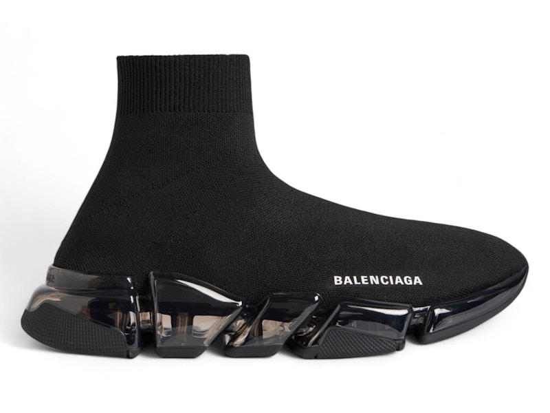 Pre-owned Balenciaga Speed 2.0 Full Clear Sole Recycled (women's) Sneakers In Black