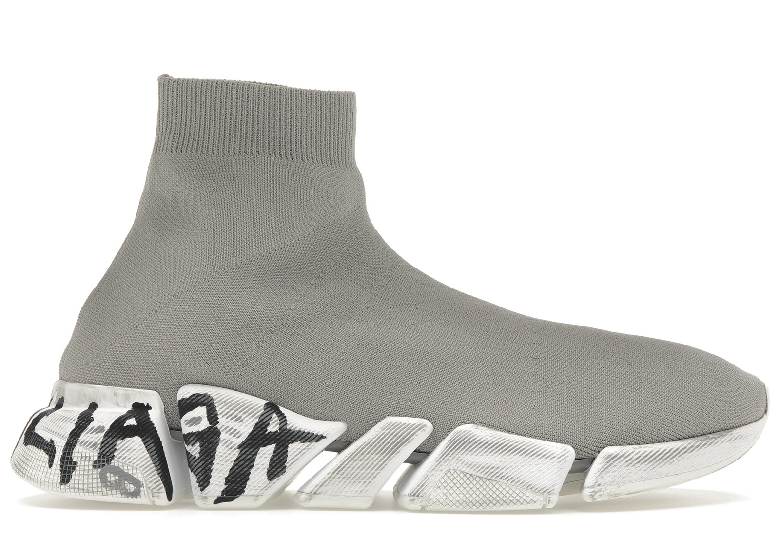 Balenciaga Speed 2.0 Graffiti Recycled KNIT Grey White