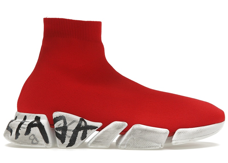 Balenciaga speed trainer cheap red and white