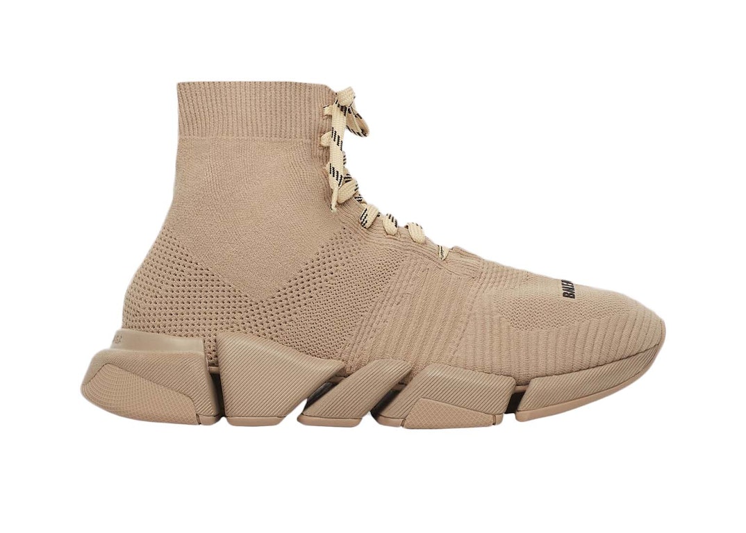 Pre-owned Balenciaga Speed 2.0 Lace Up Beige (women's)