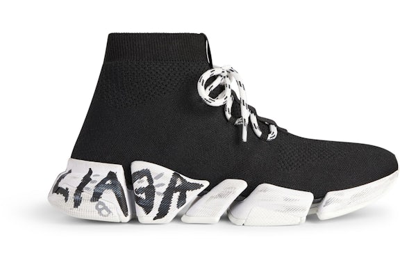 Balenciaga Speed 2.0 Lace Up Graffiti Negro