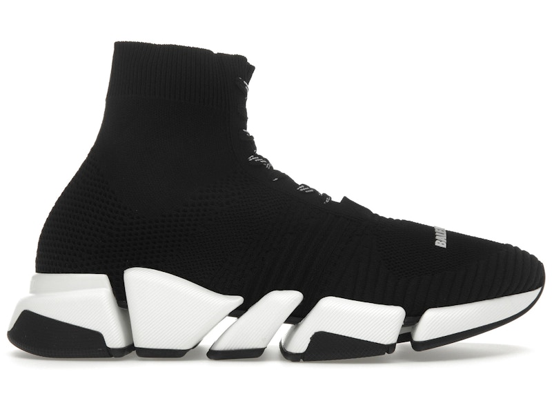 Balenciaga Speed 2.0 Lace Up Black White