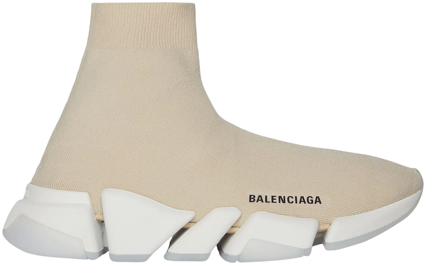 Balenciaga Speed 2.0 Recycled Sole Transparent Sole Beige Men's ...