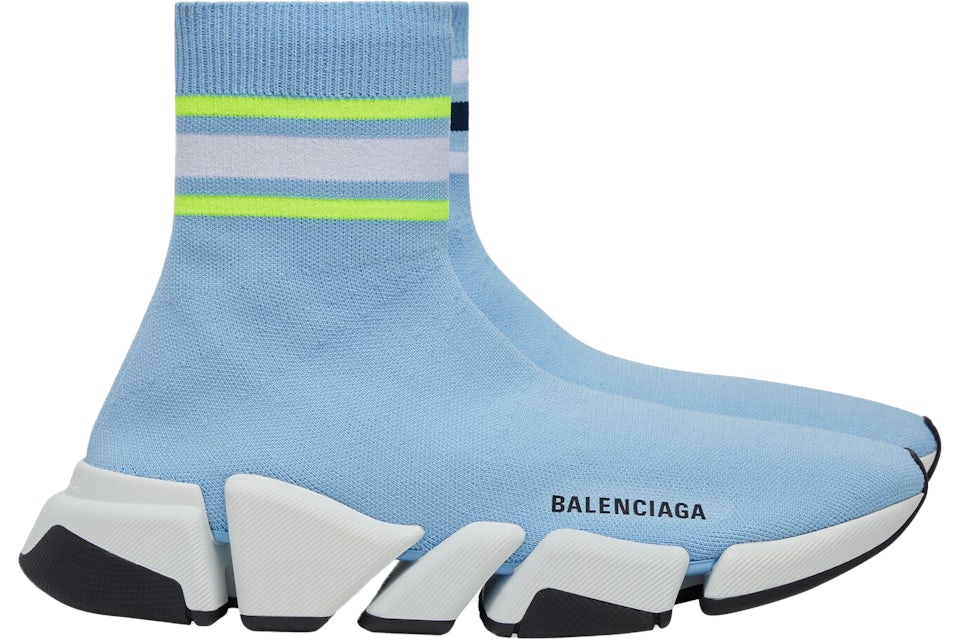 Balenciaga Speed 2.0 Striped Light Blue Women s