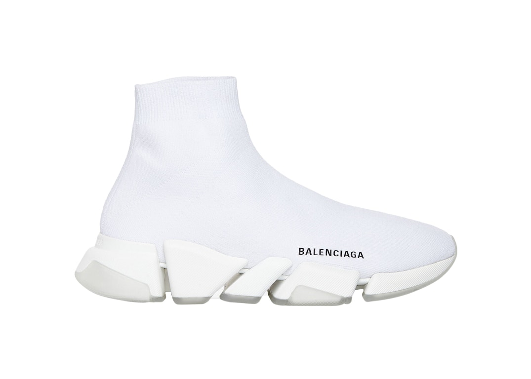 Pre-owned Balenciaga Speed 2.0 White (women's)