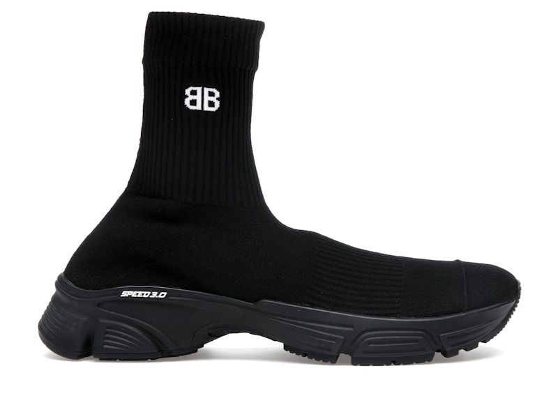 Men's Balenciaga Speed 3.0 Sneakers in Black/White