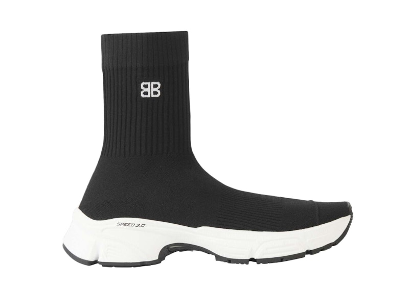 Balenciaga Speed Trainer Black White 2016 Men s 458653 W05G0