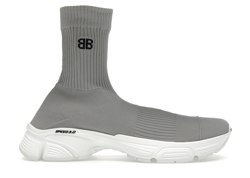 Pre-owned Balenciaga Speed 3.0 (women's) Sneakers In Grey/white