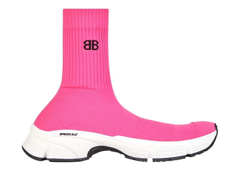 Pink balenciaga store speed runners