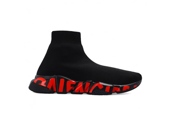 Balenciaga Speed Graffiti Schwarz/Rot (Damen)