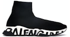Balenciaga Speed Graffiti Turnschuhe Schwarz Weiß