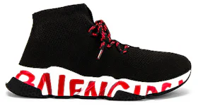 Balenciaga Speed Lace Up Black Red