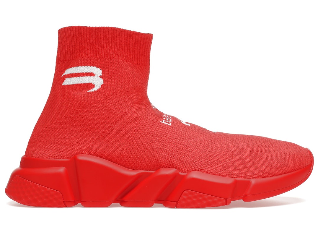 Pre-owned Balenciaga Speed Soccer Runner Intense Red White