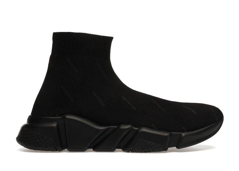 ☆早い者勝ち☆ BALENCIAGA speed trainer ブラック ロゴ-