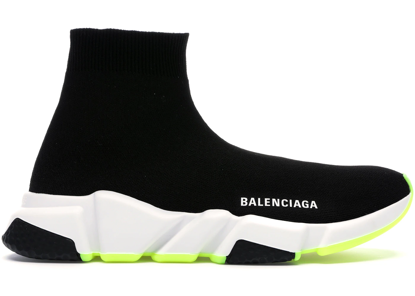 Balenciaga Speed Trainer Black White Neon 2019 (Women's) - 551185 W05G0 1000 - US