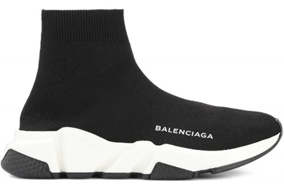 Balenciaga Speed Trainer Black White Women s 477289 W05G0 1000