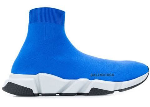 Balenciagas Speed Trainer disponible en coloris bleu 