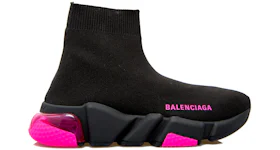 Balenciaga Speed Trainer Clear Sole Black Fluo Pink (Women's)