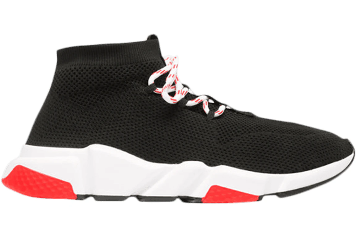 Balenciaga Speed Trainer Lace Up Black Red (2018)