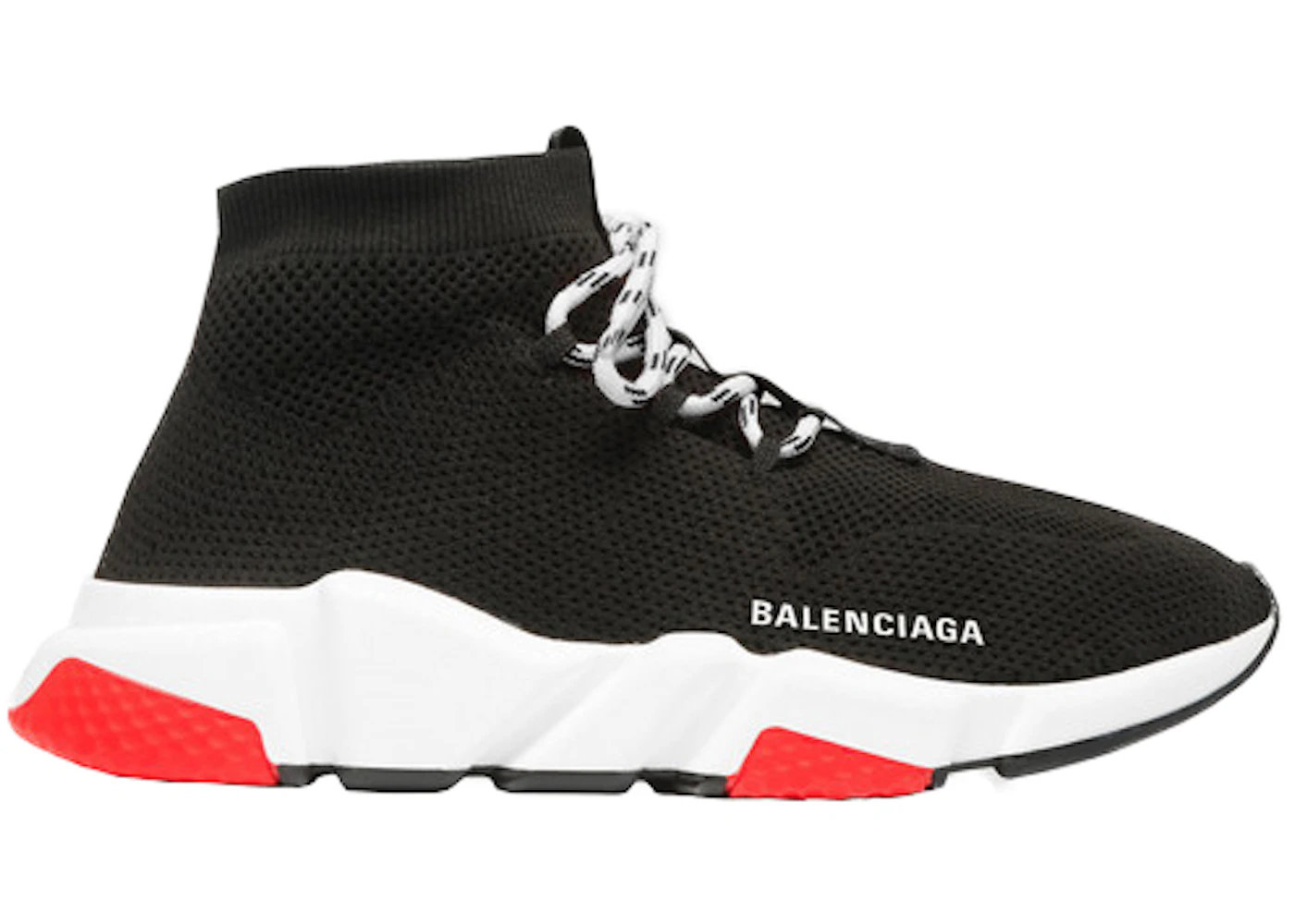 disconnected Wade Abnormal Balenciaga Speed Trainer Lace Up Black Red - 560237W1HP01000 - JP