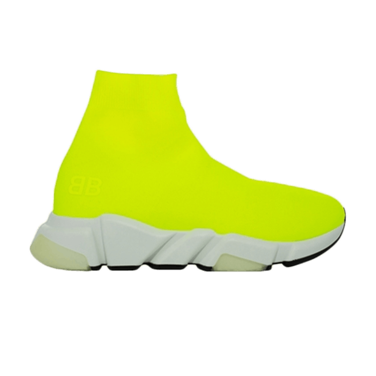 Balenciaga speed trainer clear sole neon  The Shoe Factory