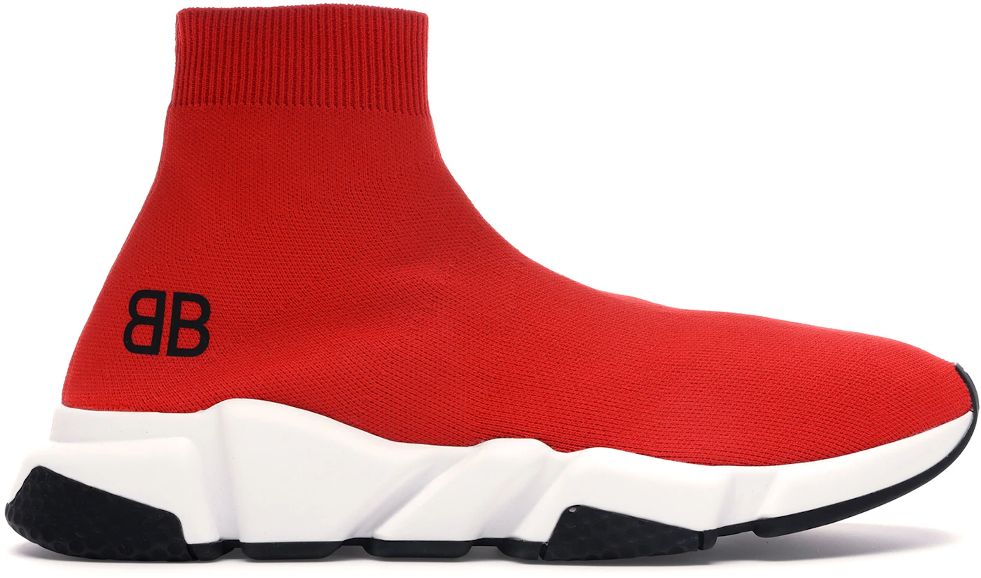 Red Balenciaga Speed Trainers review and on foot 