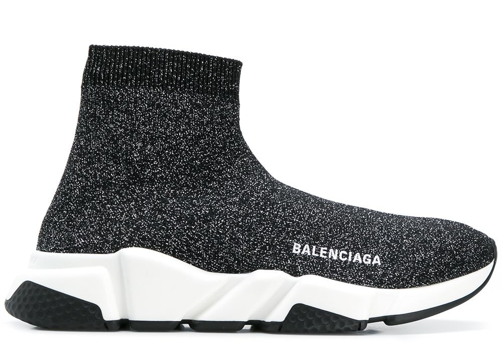 Balenciaga Speed Knit Graffiti Sneaker In BlackWhite Women039s Size US  5  eBay
