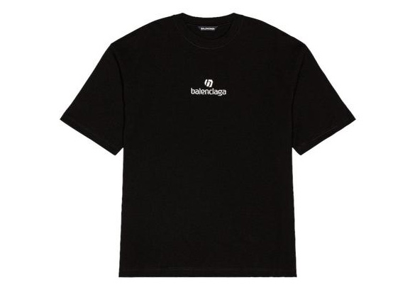 Balenciaga Sponsor Logo Small Fit T-shirt Black Men's - SS21 - US