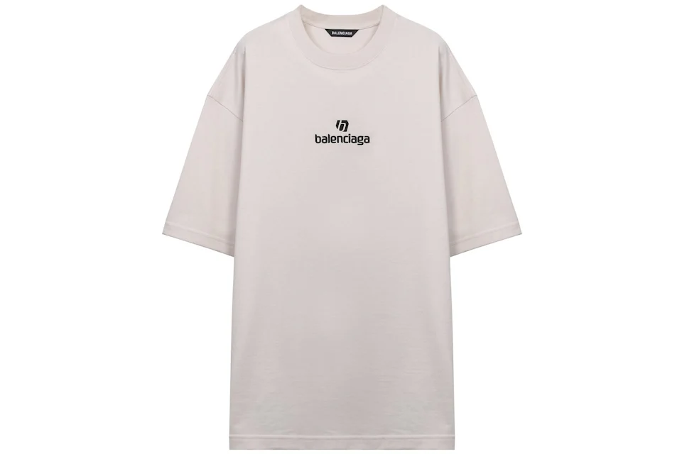 Balenciaga Sponsor Logo T-shirt Ivory