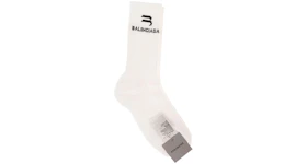 Balenciaga Sporty B Logo Socks White/Black