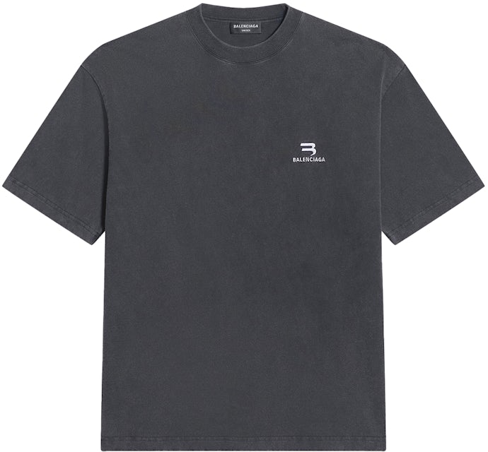 Black/White Fit Men\'s Medium B Balenciaga US - SS22 - Sporty T-Shirt