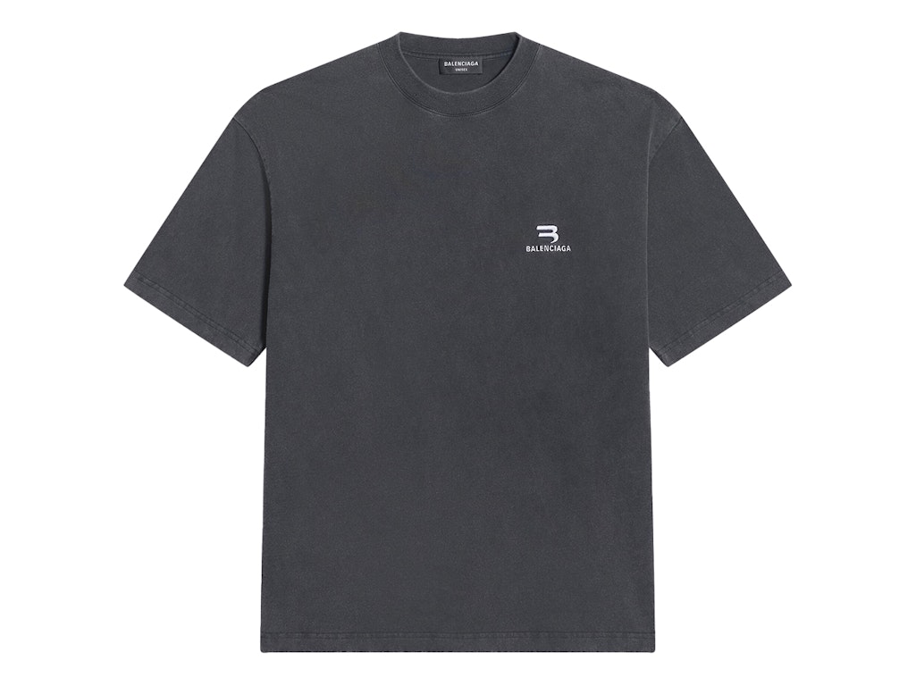 Pre-owned Balenciaga Sporty B Medium Fit T-shirt Black/white