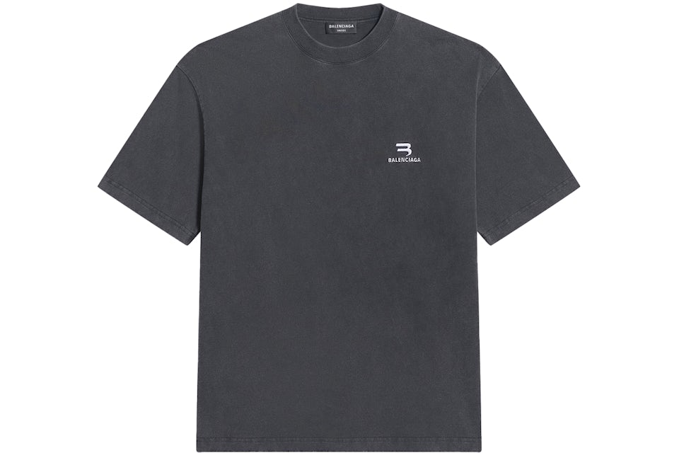 Balenciaga Sporty B Medium Fit T-Shirt Black/White Men's - SS22 - US