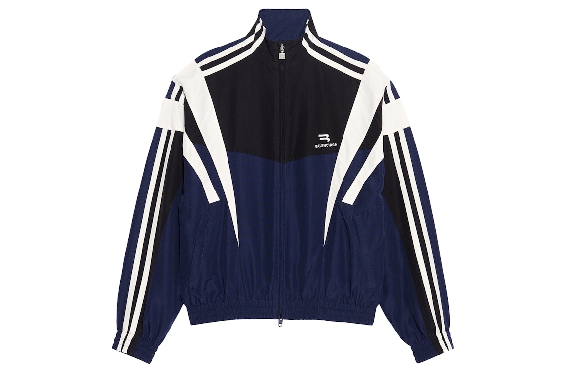 Pre-owned Balenciaga Sporty B Tracksuit Jacket Indigo/black/white