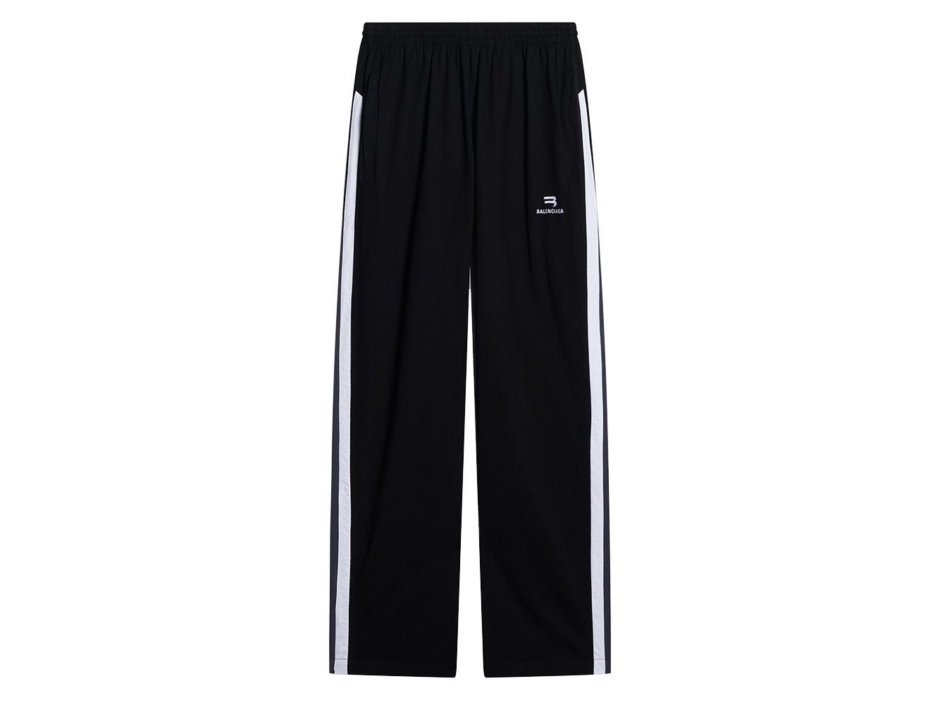 Balenciaga Sporty B Tracksuit Pants Black/Grey/White Men's - SS22 - US