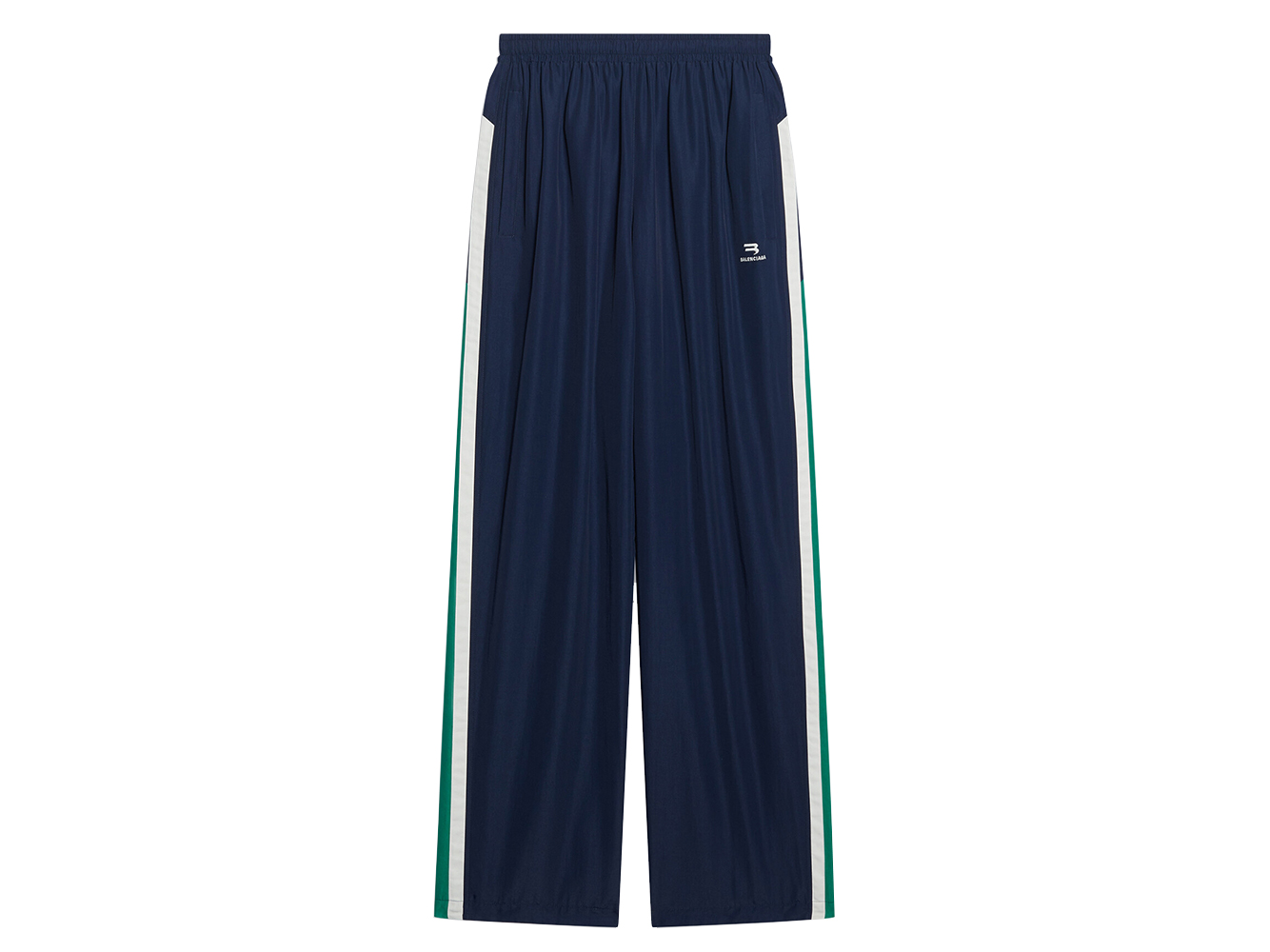 Balenciaga Sporty B Tracksuit Pants Dark Blue/Green/White Men's 