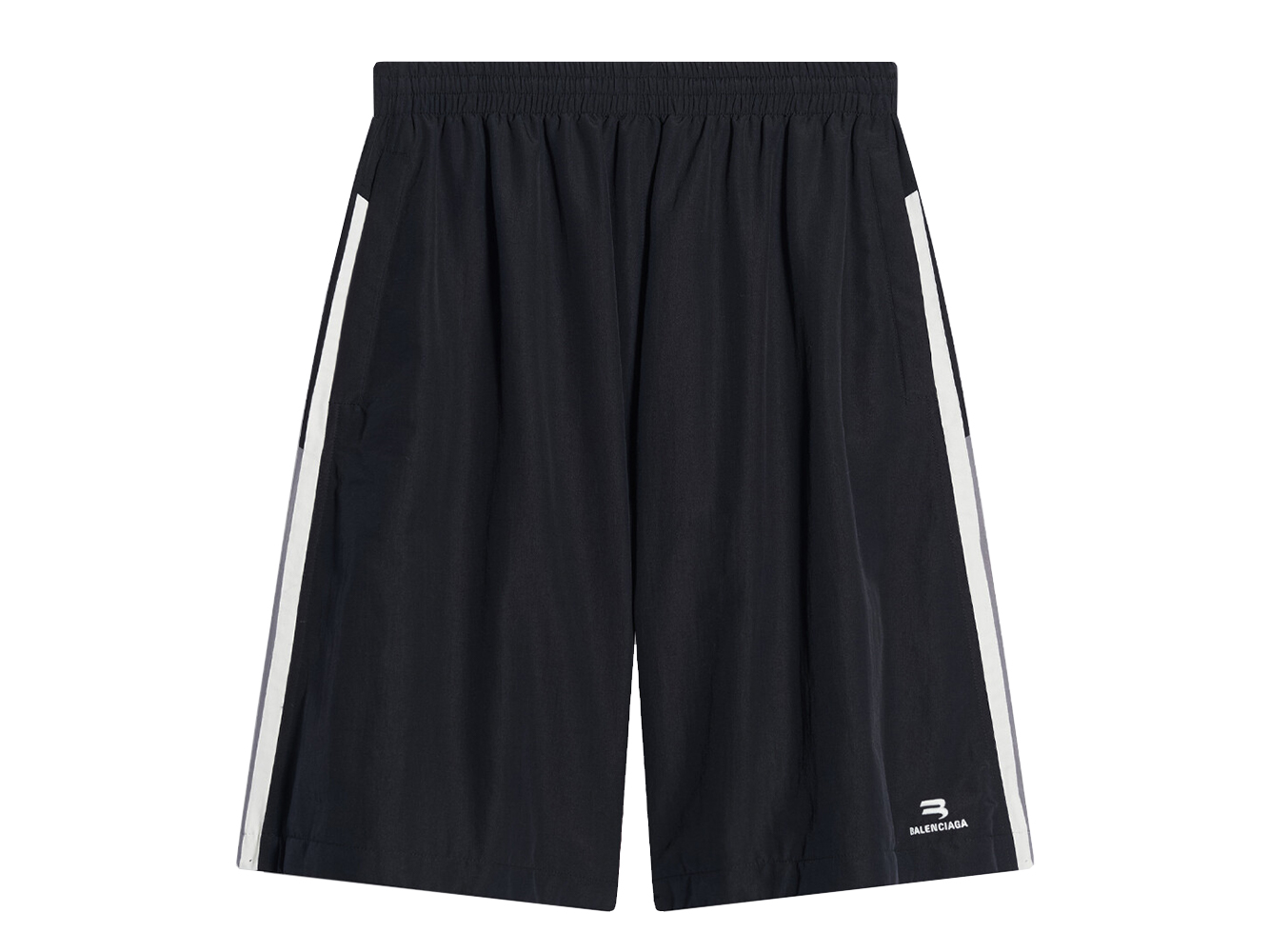 Balenciaga Sporty B Tracksuit Shorts Black/Grey/White Men's - SS22 
