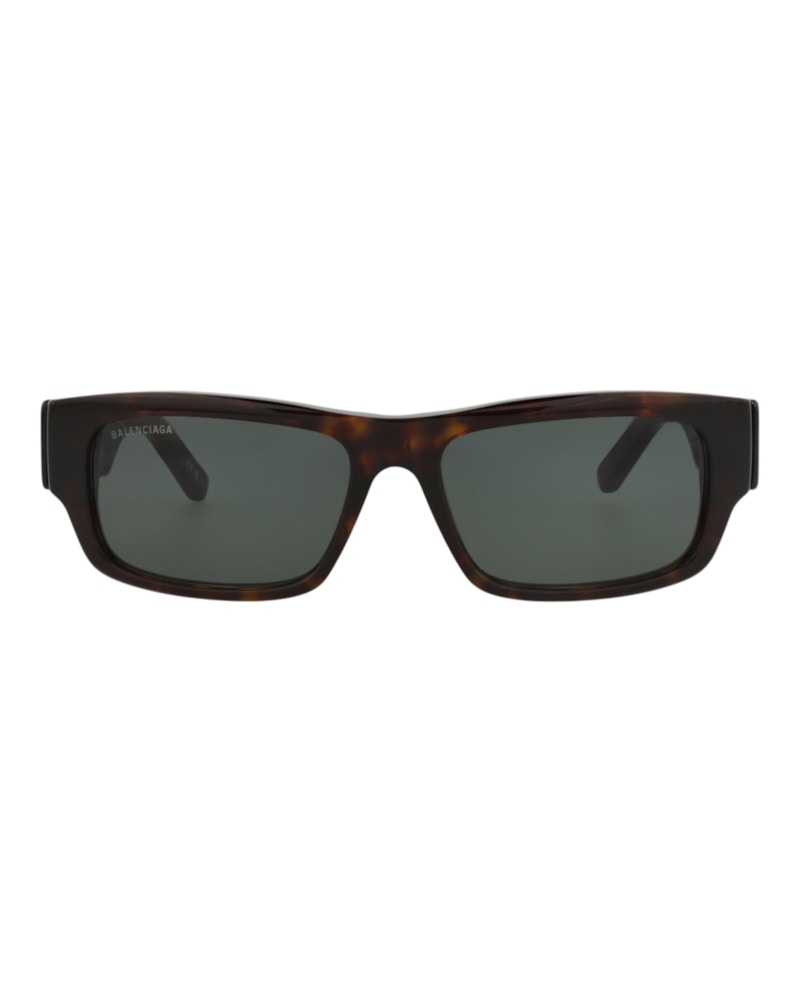 Pre-owned Balenciaga Men's Squareframe Recycled Acetate Sunglasses/30013975002) In Havana/green (bb0261sa
