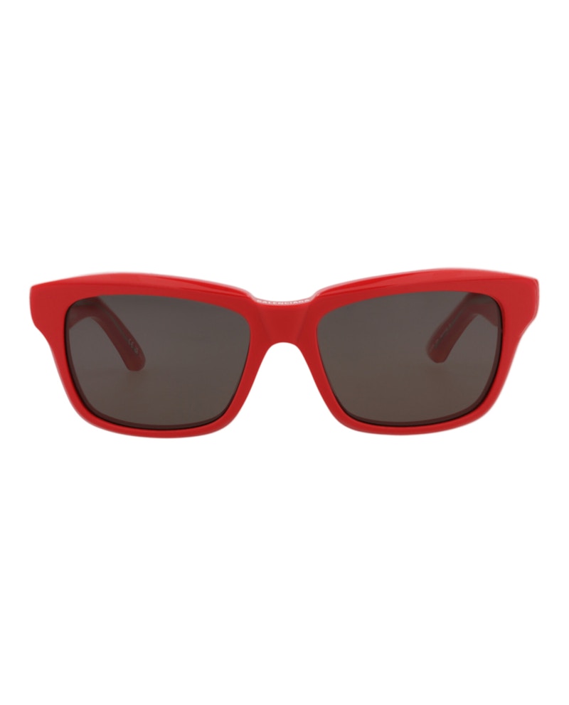 Pre-owned Balenciaga Squareframe Recycled Acetate Sunglasses In Red Red Grey (bb0346s/30014948/004)