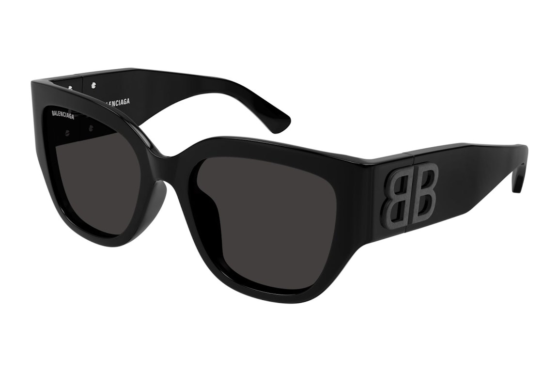 Pre-owned Balenciaga Square Sunglasses Black/grey (bb0323sk-001)