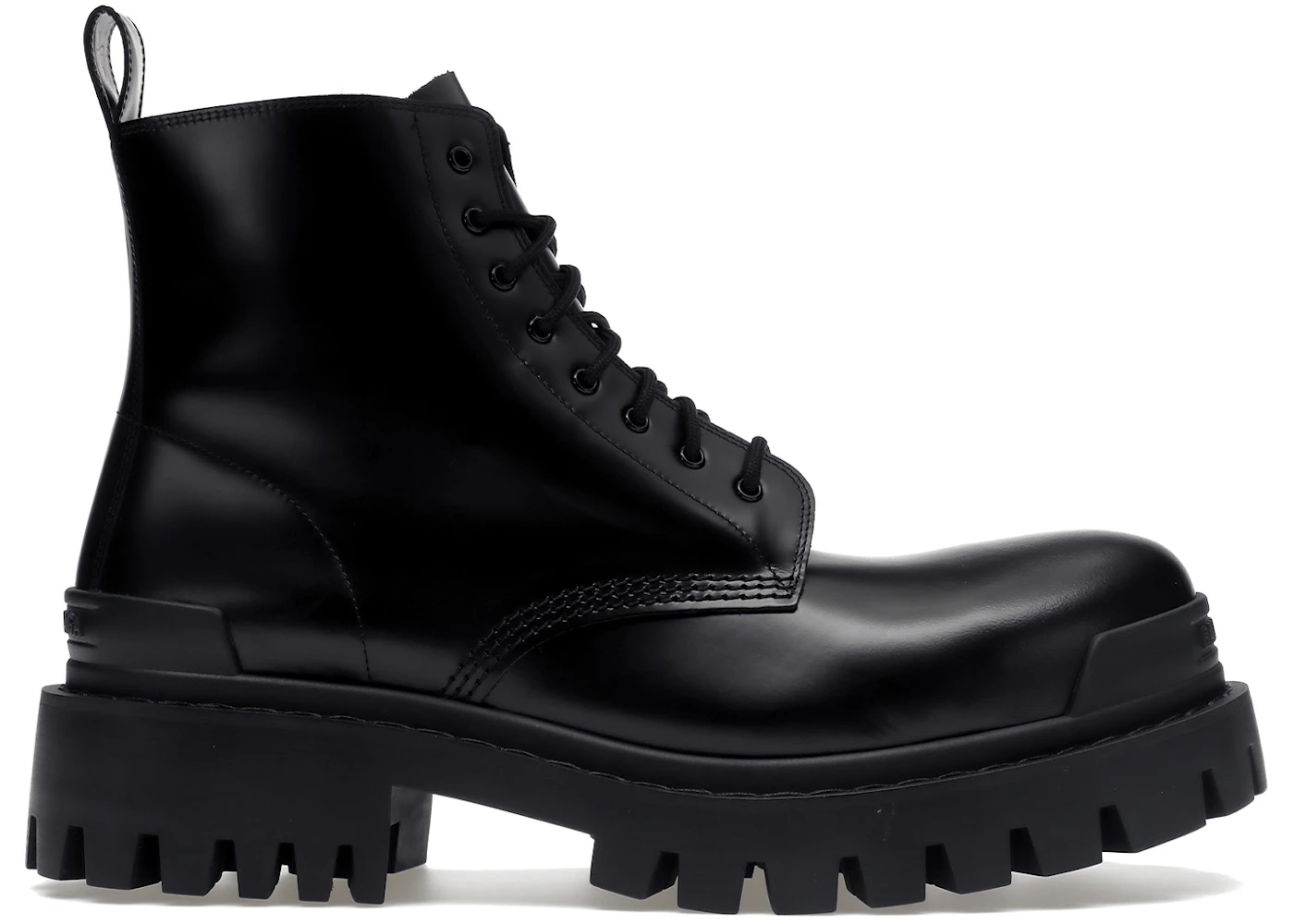 Balenciaga Strike 20mm Lace Up Boot Black Men's 589338WA9601000 US