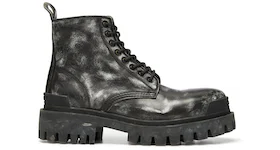 Balenciaga Strike Ankle Boots Black Leather