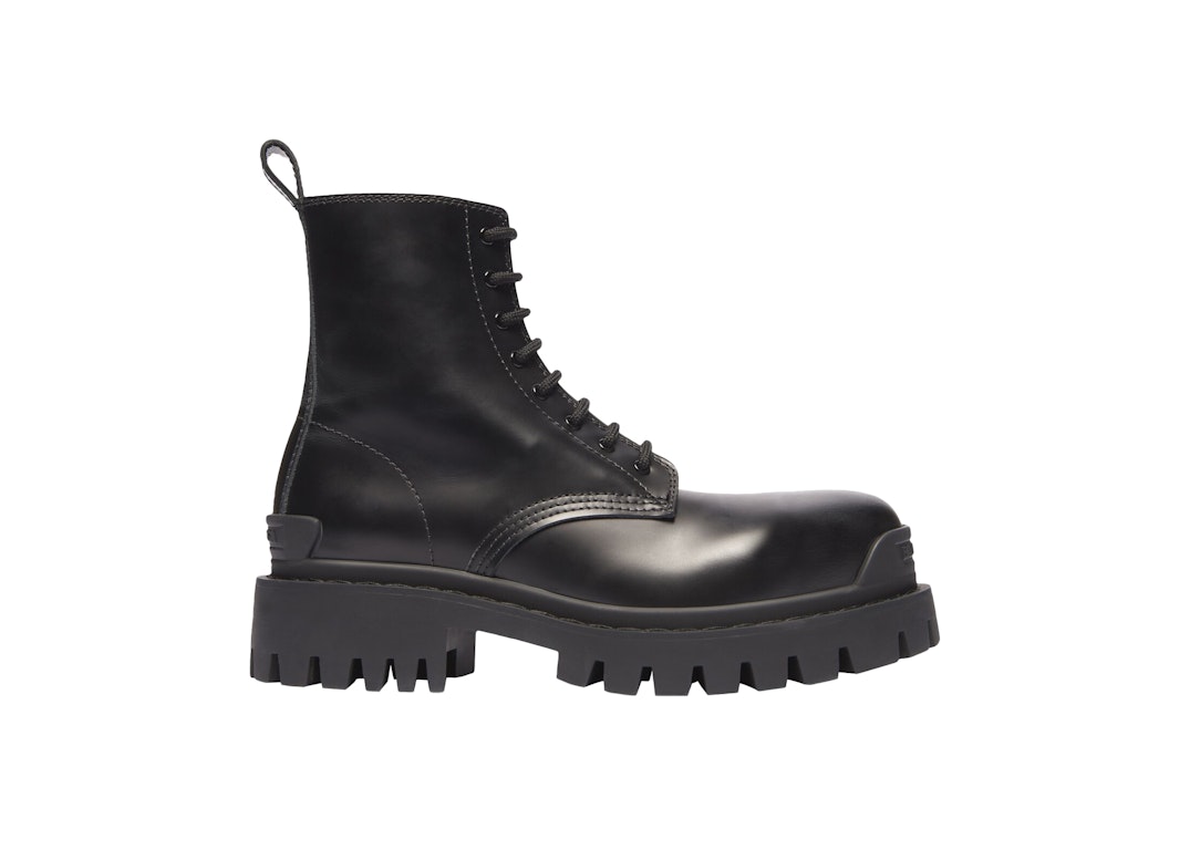 Pre-owned Balenciaga Strike Lace-up Boot Black (women's)