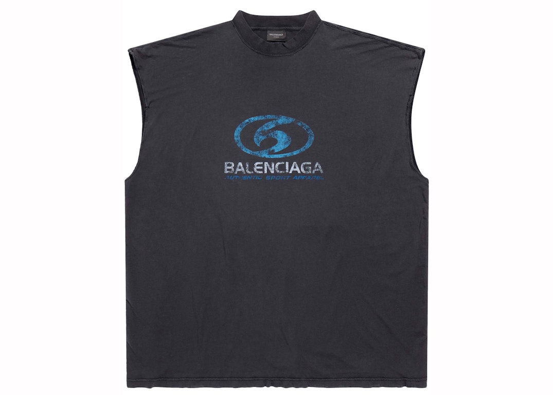 Pre-owned Balenciaga Surfer Sleeveless T-shirt Black
