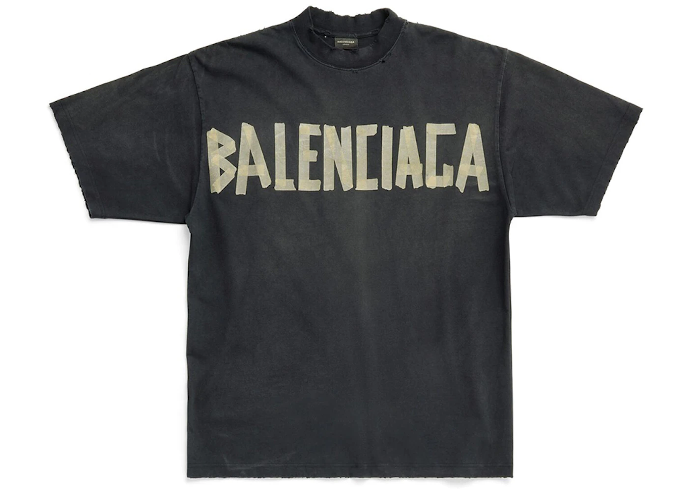 Balenciaga Tape Type Medium Fit T-shirt Black Faded Men's - SS23 - US
