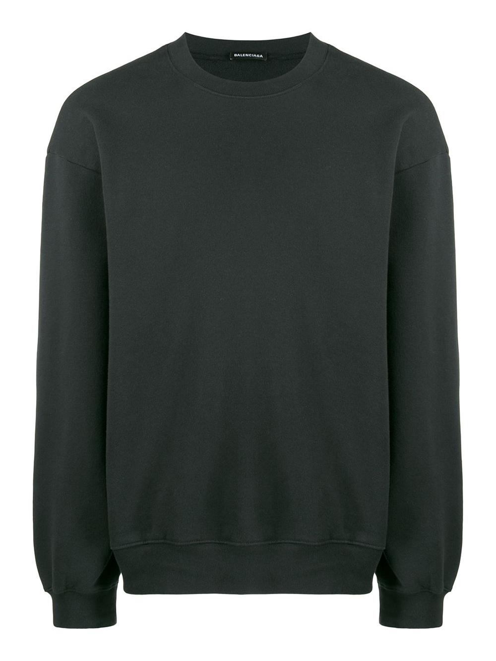 Balenciaga Tonal Logo Sweatshirt Black/Black Men's - US