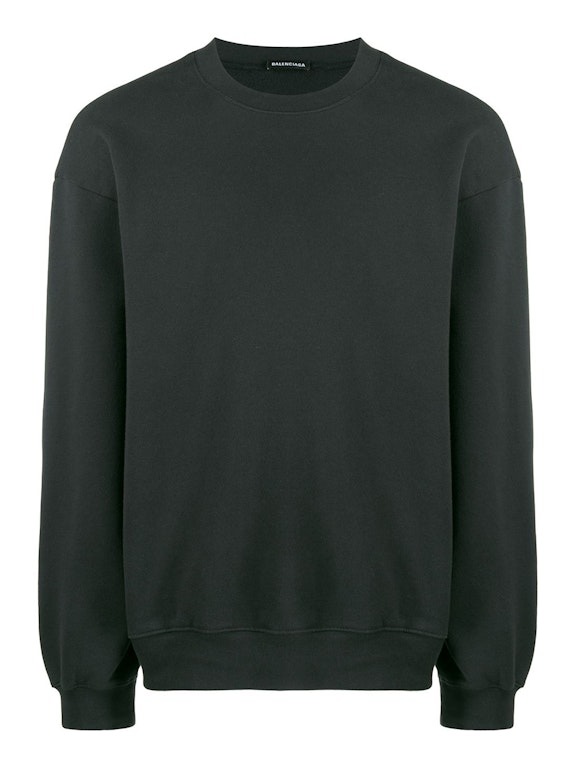 Pre-owned Balenciaga Tonal Logo Sweatshirt Black/black