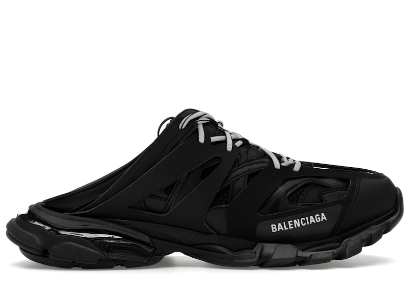 【美品】BALENCIAGA TRACK MULE ブラック 653814 Balenciaga Track Flat Shoes Black 653814W3CP31000