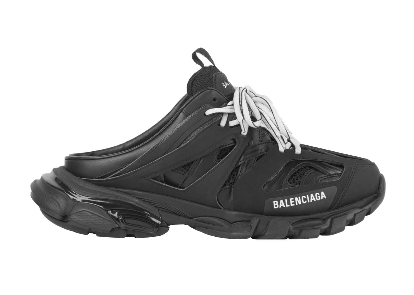 Balenciaga Black Cosy BB Mule Sandals  ZOOFASHIONSCOM
